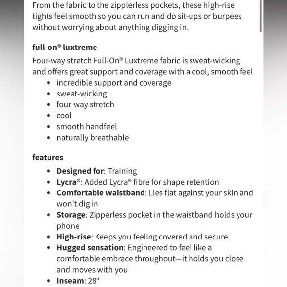 LULULEMON Get Going Train Tight 28” - Picture 2 of 7